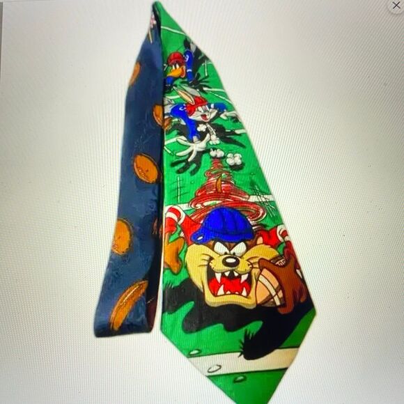 Bundle of 2 Vintage Ties 52x4 Italian Fratello Saxophone, Looney Tune Bugs & Taz - Picture 8 of 12